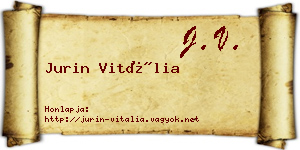 Jurin Vitália névjegykártya