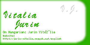 vitalia jurin business card